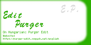 edit purger business card